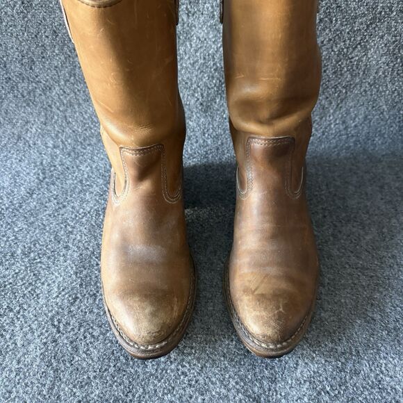 Rare VTG 90s Red Wing Pecos Roper Boots Men’s 8.5B Brown Leather Work Cowboy USA main image 4